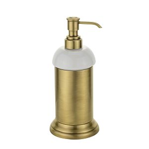 Дозатор жидкого мыла Migliore Mirella настольный, керамика/бронза 17166 фото