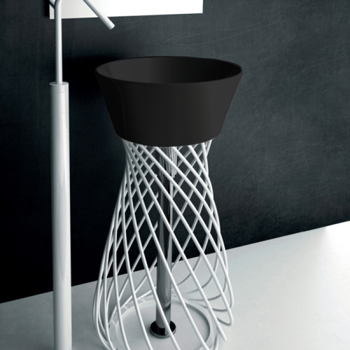 Artceram WIRE Раковина 43 см, без отв,, цвет: черный глянцевый