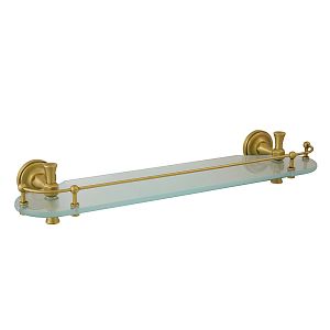 Полка c галереей Migliore Fortuna L50 см, стекло матовое/бронза 27668 фото