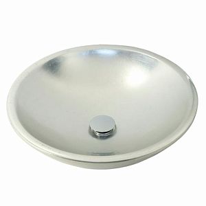 Раковина накладная Migliore Arena круглая D46 см, серебро/серебро, глянцевая 31395 фото