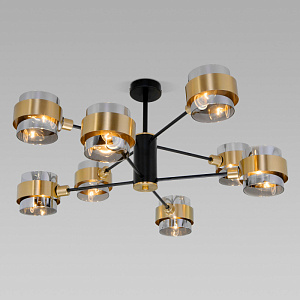 Люстра на штанге Eurosvet 70127/8 черный/дымчатый фото