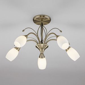 Люстра на штанге Eurosvet 30280/5 античная бронза фото