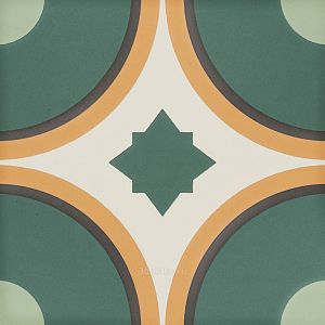 Керамогранит DNA Tiles Sync 125631 Circle Green 15x15 фото