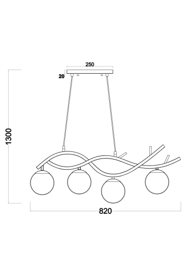 Подвесной светильник Freya FR8014PL-04BS фото 5