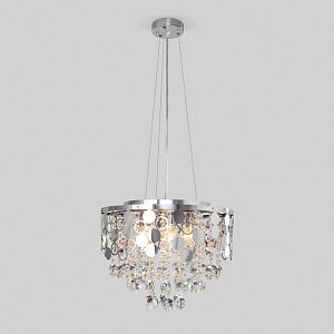 Каскадная люстра Eurosvet 10114/6 хром/прозрачный хрусталь Strotskis фото