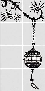 Bardelli Cuban Black Декор 3 40x80 глазурованный глянцевый фото