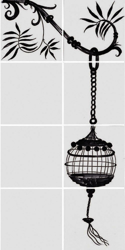 Bardelli Cuban Black Декор 3 40x80 глазурованный глянцевый