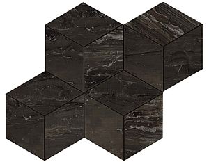 Мозаика AEPL Marvel Absolute Brown Mosaico Esagono Lappato 30x35 фото