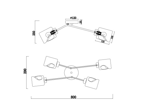 Потолочный светильник Freya FR5095CL-04G фото 2