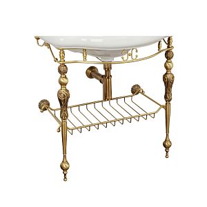 Консоль Migliore Bella напольная 73 см ажурная с решеткой, бронза 20699 фото