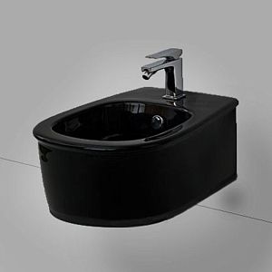 Artceram AZULEY  Биде подвесное 36х52см c креплением, с 1 отв под смеситель, цвет: черный фото