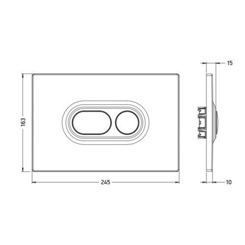 Artceram Atelier Клавиша смыва, цвет: хром фото 2