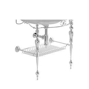 Консоль Migliore Bella напольная 73 см ажурная с решеткой, хром 20709 фото