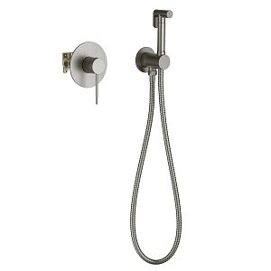 Смеситель встроенный с гигиеническим душем Timo Saona 2389/18SM черное золото фото