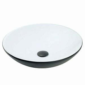 Раковина накладная Migliore Arena круглая D46 см, белая/черная, матовая 31398 фото