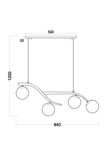 Подвесной светильник Freya FR8015PL-04BS фото 2