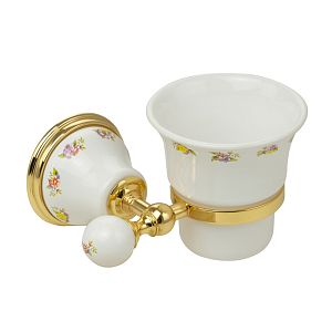 Стакан Migliore Provance настенный, керамика с декором/золото 17713 фото