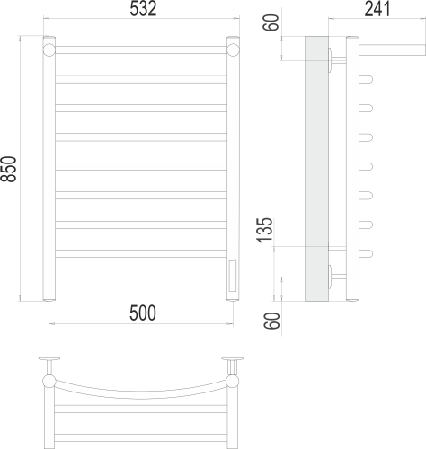 Классик с/п П8 500х850 электро фото 2