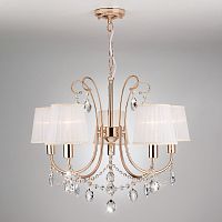 Подвесная люстра Eurosvet 10087/5 золото/прозрачный хрусталь Strotskis фото