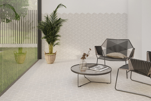 Керамогранит DNA Tiles Fancy 127012 Waves Grey 20х23 фото 2