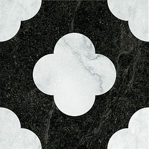 Керамогранит 41ZERO42 Dandy 4101200 Pin Black White 18,6х18,6 фото