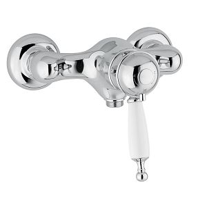 Смеситель для душа Migliore Oxford монокомандный внешний, термостат, выход М1/2", ручка белая, хром 19130 фото