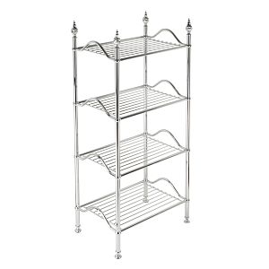 Этажерка Migliore Mirella L50хH107xP34 см, 4 полки-решетки, латунь, хром 26627 фото