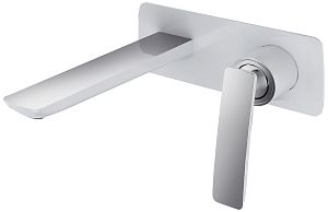 Смеситель для раковины встроенный Timo Helmi 4071/00-16SM хром-белый фото