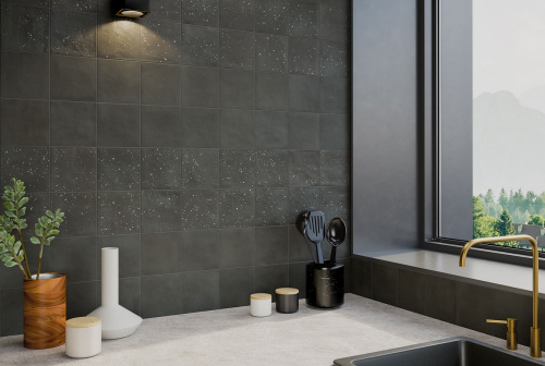 Керамогранит WOW Stardust 126399 Nero15х15 фото 2