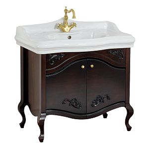 База Migliore Impero L87xH74xP52 см для раковины 90 см, 2 двери, цвет: Noce 25983 фото