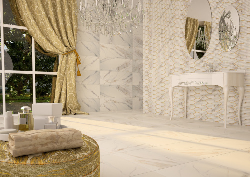 BIEN Antique Carrara 60x60 белый полированная фото 2