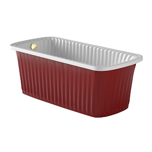 Ванна Migliore Olivia Panello 174x83хH66 см белая, панель красная, слив/перелив золото 24238 фото