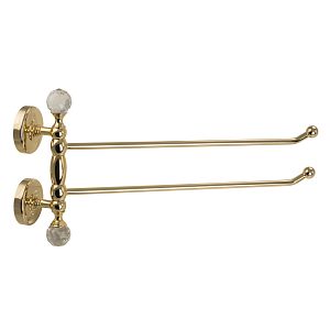 Полотенцедержатель Migliore Amerida двойной поворотный L37 см, золото/Swarovski 16607 фото