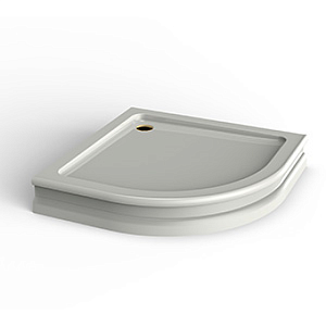 Поддон душевой Migliore, угловой R90хH16 см, стеклокомпозит 26353 фото