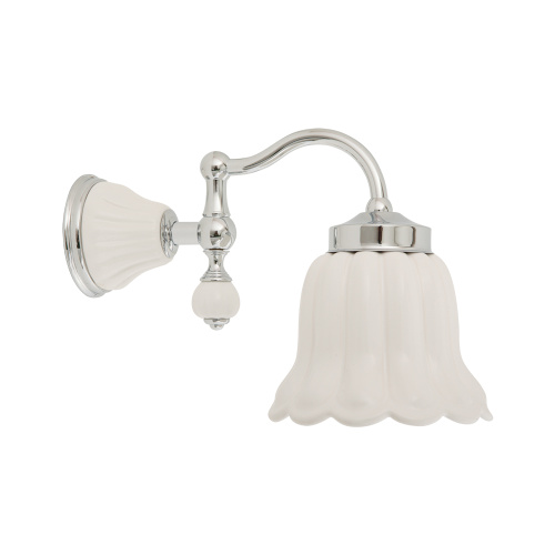 Светильник настенный Migliore Olivia, плафон керамика белая, хром 17504