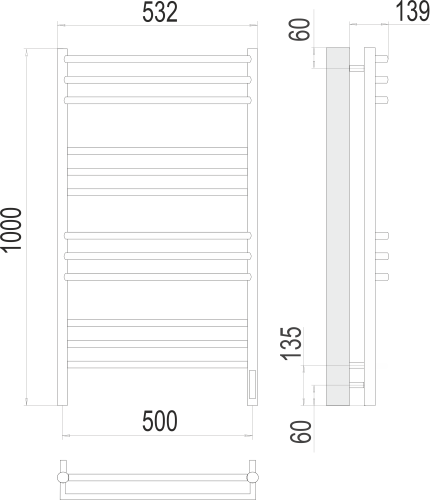 Прато П12 500х1000 электро фото 2
