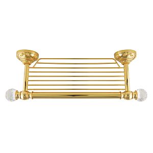 Полка-решетка Migliore Cristalia L43хH6,5хP14.5 см, золото/Swarovski 16840 фото