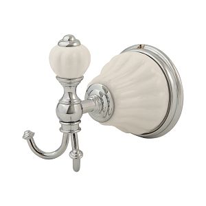 Крючок Migliore Olivia, керамика белая, хром 17492 фото