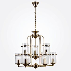 Подвесная люстра Eurosvet 60040/9 античная бронза фото