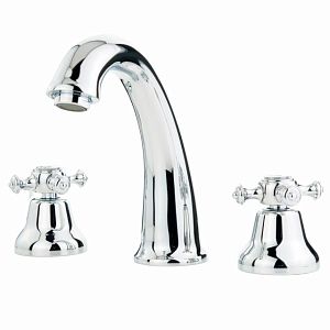 Смеситель для раковины Migliore Prestige, на 3 отверстий, донный клапан "click-clack", хром 31611 фото