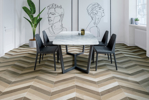 Керамогранит WOW 60º 120279 Chevron B Wood Dark 10х52 фото 2