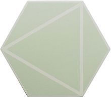 Керамогранит DNA Tiles Fancy 127020 Lines Mint 20х23 фото