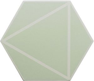 Керамогранит DNA Tiles Fancy 127020 Lines Mint 20х23 фото