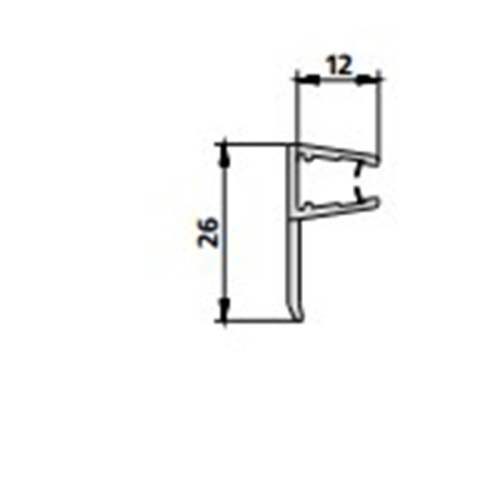 Kermi Уплотнитель для раздвижного ограждения 198см