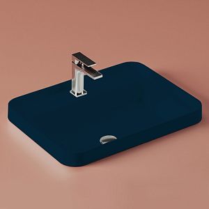 Artceram Fuori Scala Раковина 60х45 см, встраиваемая, с 1 отв,под смеситель,без перелива, цвет: notte фото