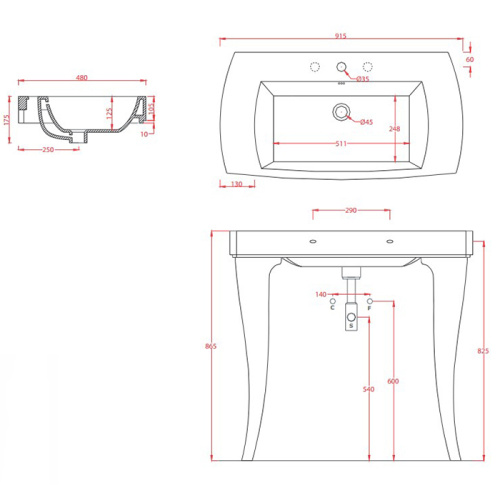 Artceram JAZZ Раковина 91,5х48 см, 1 отв,, цвет: серебро фото 2