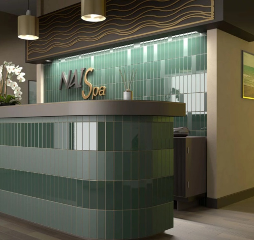 Керамическая плитка Equipe Costa Nova 28455 Laurel Green Matt 5x20 фото 2