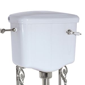 Бачок подвесной Migliore Bella низкий, для напольного WC, с отверстий для ручки слива, белая керамика 20615 фото