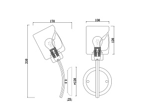 Настенный светильник (бра) Freya FR5095WL-01G фото