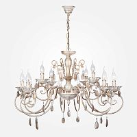 Подвесная люстра Eurosvet 10009/12 белый с золотом фото